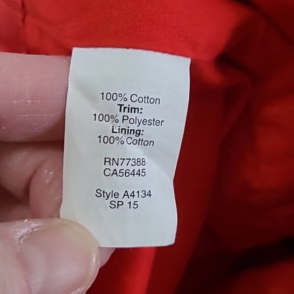 J Crew Red Crocheted Lace Trim Pencil Skirt size 12 - Picture 4 of 8